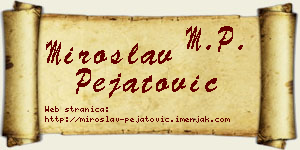 Miroslav Pejatović vizit kartica